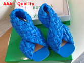 BV Board Sandals in Bright Blue Nappa Leather Replica