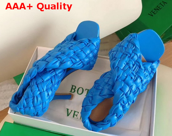 BV Board Sandals in Bright Blue Nappa Leather Replica