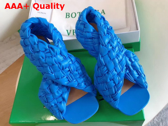 BV Board Sandals in Bright Blue Nappa Leather Replica