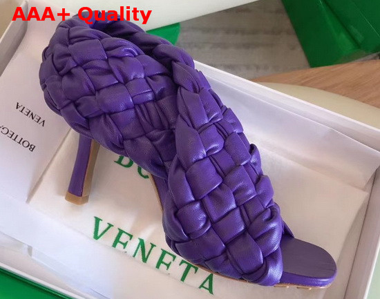 BV Board Sandals in Purple Nappa Leather Replica