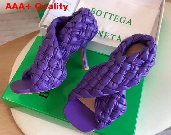 BV Board Sandals in Purple Nappa Leather Replica