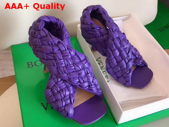 BV Board Sandals in Purple Nappa Leather Replica