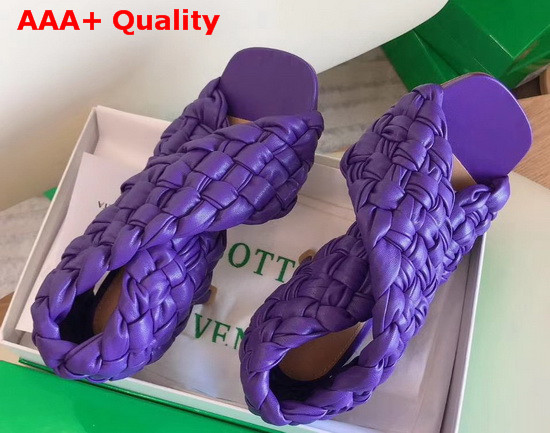 BV Board Sandals in Purple Nappa Leather Replica