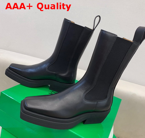 BV Lean Boots in Black Calfskin Replica