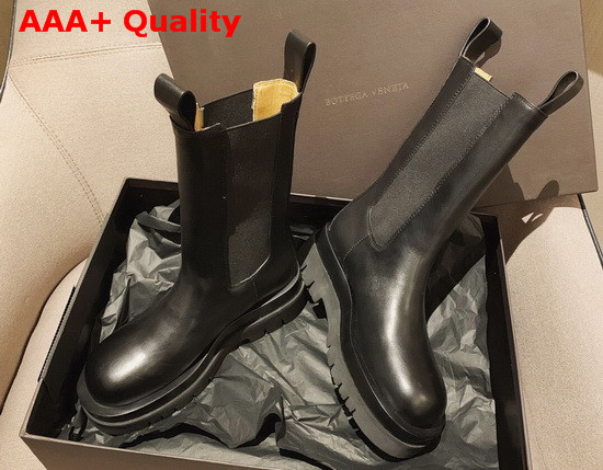 BV Lug Boots Nero Calfskin Replica