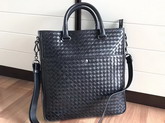 Bottega Aquatre Bag in Black Calf Leather