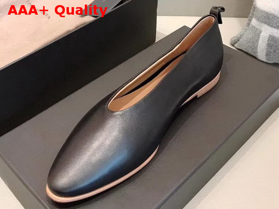 Bottega Veneta Almond Flats Nero Lambskin Replica