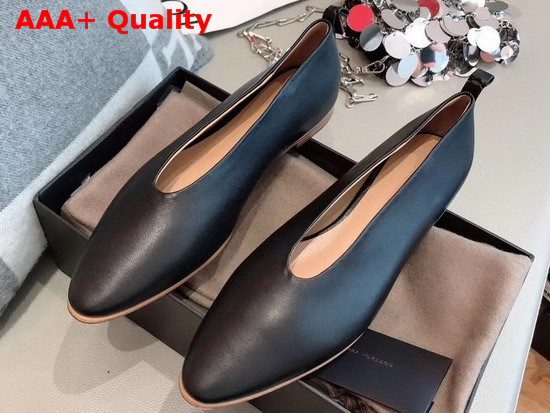 Bottega Veneta Almond Flats Nero Lambskin Replica