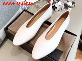 Bottega Veneta Almond Flats Optic White Lambskin Replica