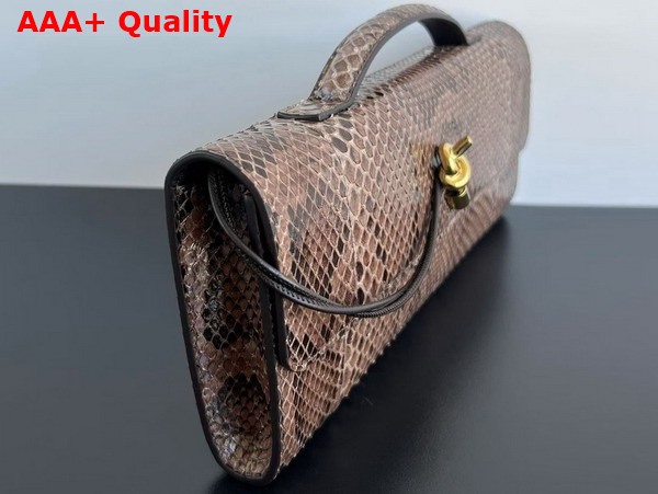 Bottega Veneta Andiamo Clutch in Python Leather Fondant Replica