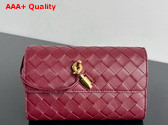 Bottega Veneta Andiamo Large Flap Wallet in Barolo Intrecciato Nappa Lambskin Replica