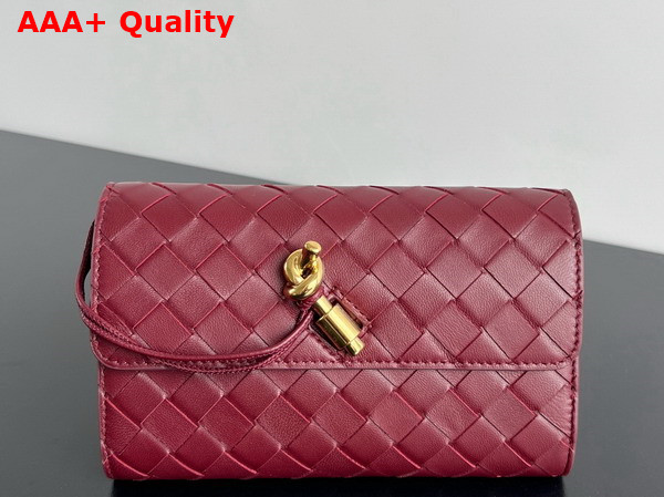 Bottega Veneta Andiamo Large Flap Wallet in Barolo Intrecciato Nappa Lambskin Replica