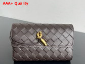 Bottega Veneta Andiamo Large Flap Wallet in Fondant Intrecciato Nappa Lambskin Replica