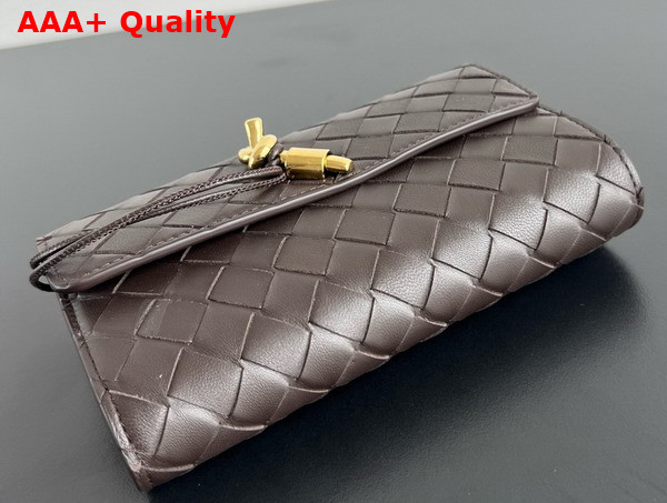 Bottega Veneta Andiamo Large Flap Wallet in Fondant Intrecciato Nappa Lambskin Replica