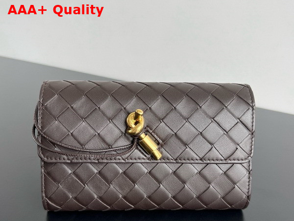 Bottega Veneta Andiamo Large Flap Wallet in Fondant Intrecciato Nappa Lambskin Replica