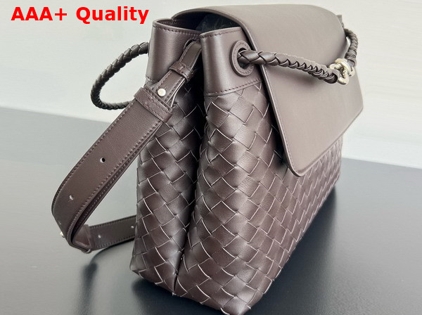 Bottega Veneta Andiamo Messenger in Fondant Intrecciato Leather Replica