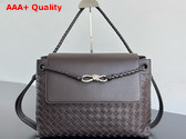 Bottega Veneta Andiamo Messenger in Fondant Intrecciato Leather Replica