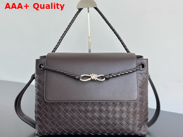 Bottega Veneta Andiamo Messenger in Fondant Intrecciato Leather Replica