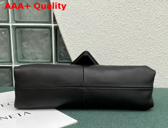 Bottega Veneta Angular Clutch Bag with Triangular Fold Lambskin Black Replica