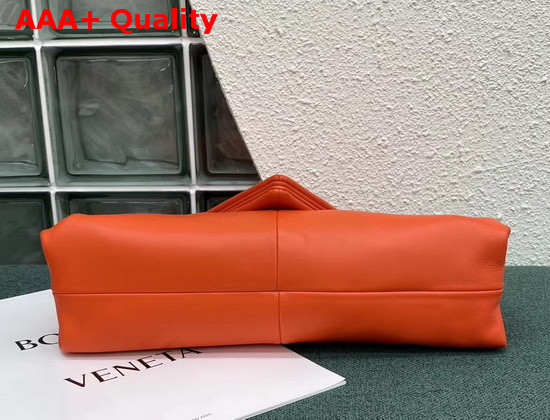 Bottega Veneta Angular Clutch Bag with Triangular Fold Lambskin Orange Replica