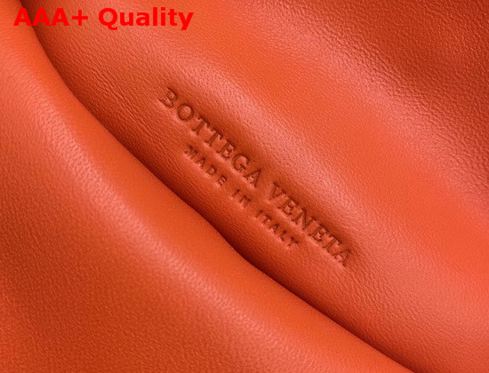 Bottega Veneta Angular Clutch Bag with Triangular Fold Lambskin Orange Replica