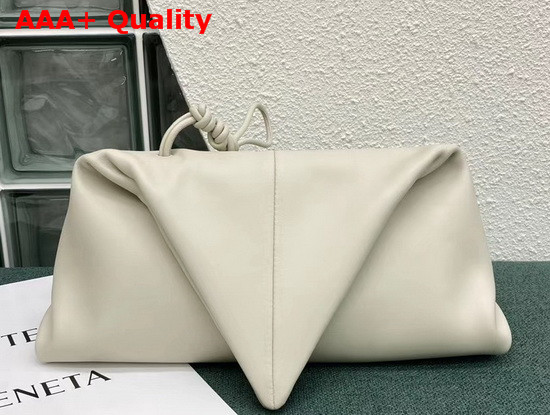 Bottega Veneta Angular Clutch Bag with Triangular Fold Lambskin White Replica