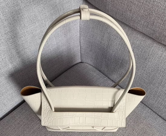 Bottega Veneta Arco 33 Bag in Beige Croc Embossed Calfskin