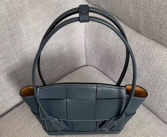 Bottega Veneta Arco 33 Bag in Deep Blue Maxi Weave French Calfskin