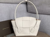 Bottega Veneta Arco 33 Bag with an Orthogonal Maxi Weave in Bianco French Calf