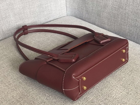 Bottega Veneta Arco 33 Bag with an Orthogonal Maxi Weave in Bordeaux French Calf