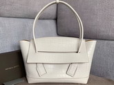 Bottega Veneta Arco 48 Bag in Beige Croc Embossed Calfskin