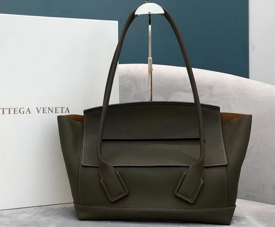 Bottega Veneta Arco 48 Bag in Palmellato Kaki