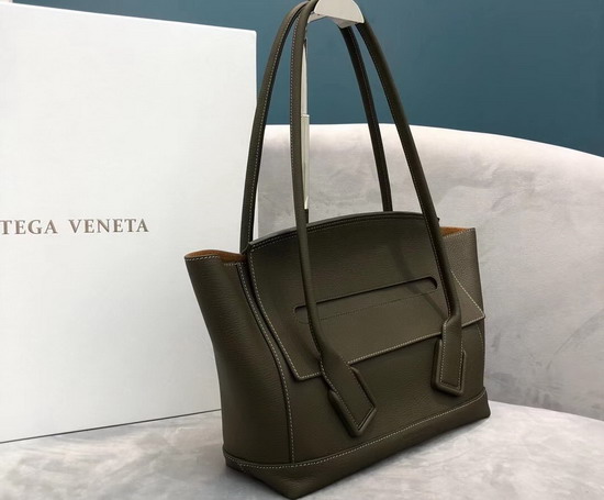 Bottega Veneta Arco 48 Bag in Palmellato Kaki