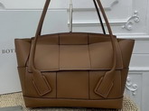 Bottega Veneta Arco 56 Bag in Brown French Calf with an Orthogonal Maxi Weave