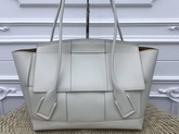 Bottega Veneta Arco 56 Bag in White French Calf with an Orthogonal Maxi Weave