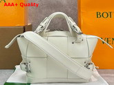 Bottega Veneta Arco Tool Chalk Small Intreccio Leather Top Handle Bag with Detachable Strap Replica