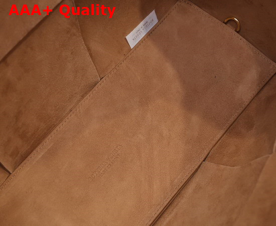 Bottega Veneta Arco Tote Caramel Suede Calfskin Replica