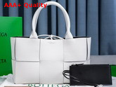 Bottega Veneta Arco Tote White Black Lambskin Replica