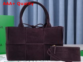 Bottega Veneta Arco Tote in Grape Suede Calfskin Replica