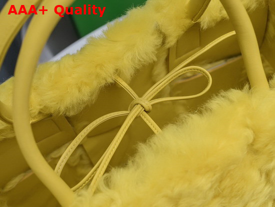 Bottega Veneta Arco Tote in Yellow Shearling Replica