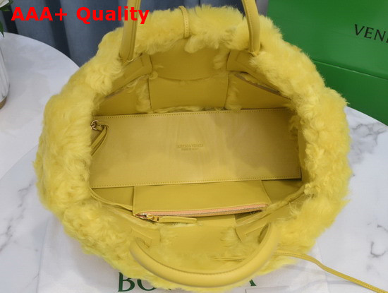 Bottega Veneta Arco Tote in Yellow Shearling Replica