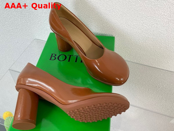 Bottega Veneta Atomic Pump in Brown Sugar Leather Replica