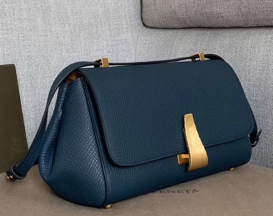 Bottega Veneta BV Angle Bag in Deep Blue Palmellato