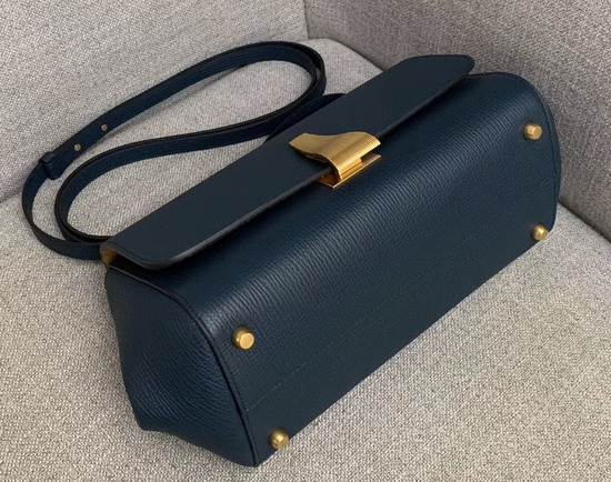 Bottega Veneta BV Angle Bag in Deep Blue Palmellato