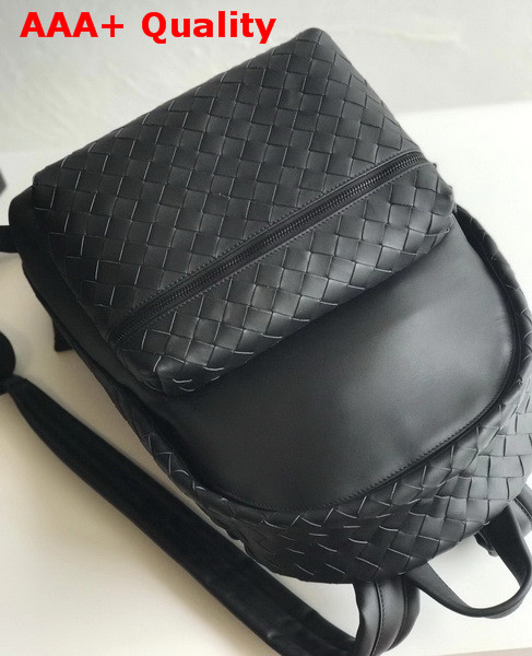 Bottega Veneta Backpack in Nero Woven Calf Leather Replica