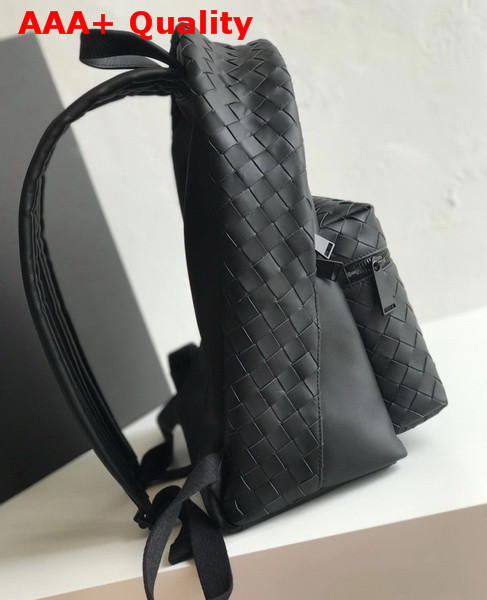 Bottega Veneta Backpack in Nero Woven Calf Leather Replica