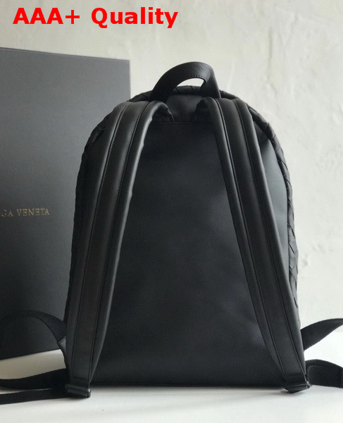 Bottega Veneta Backpack in Nero Woven Calf Leather Replica