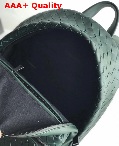 Bottega Veneta Backpack in Pine Green Woven Calf Leather Replica