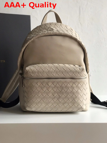 Bottega Veneta Backpack in Plaster Woven Calf Leather Replica