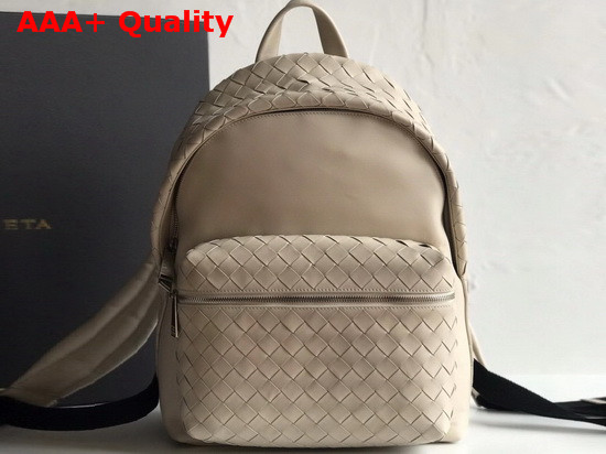 Bottega Veneta Backpack in Plaster Woven Calf Leather Replica